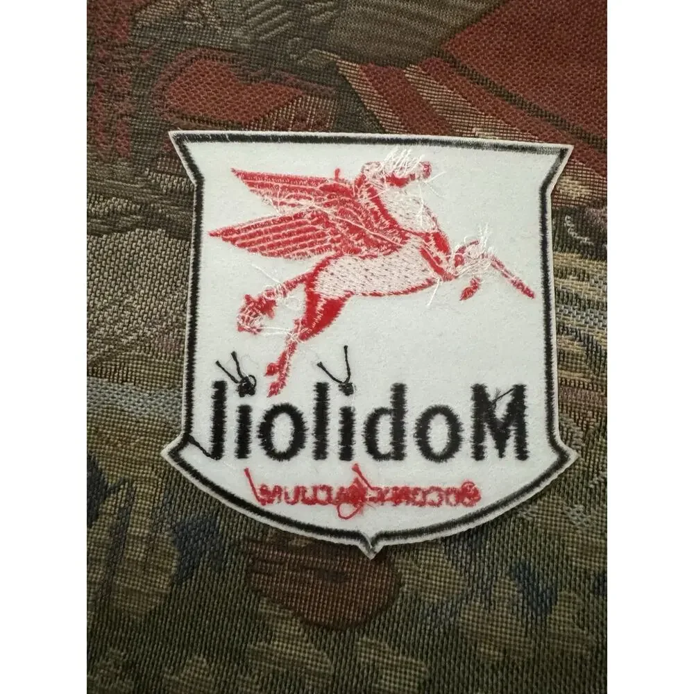 NOS Mobil Oil Pegasus Socony Vacuum Embroidered Uniform Patch Gas Station